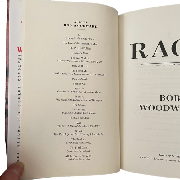 RAGE by Bob Woodward Hard Cover Book 2020 452 Pages Like New Condition - Picture 5 of 13